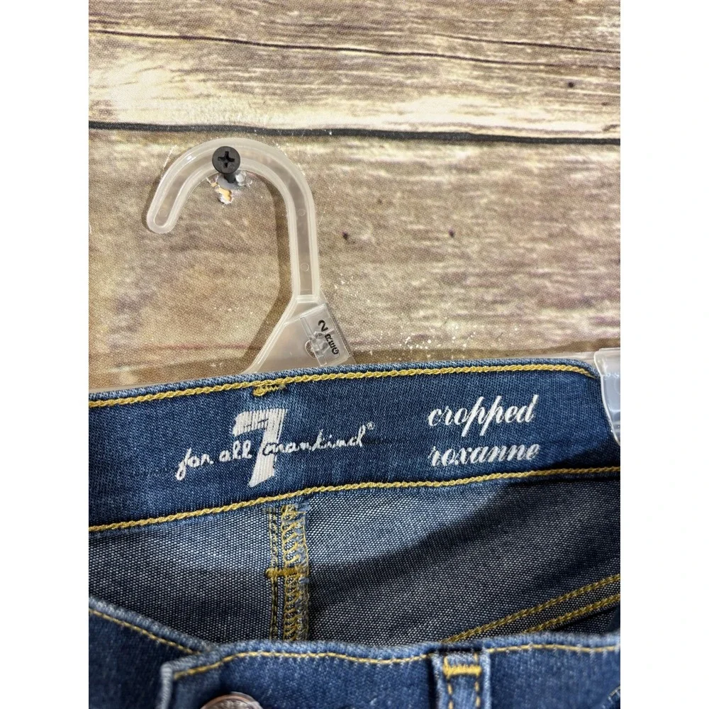 7 For All Mankind Roxanne Cropped Jeans‎ Dark Wash Size 27 Women's Denim